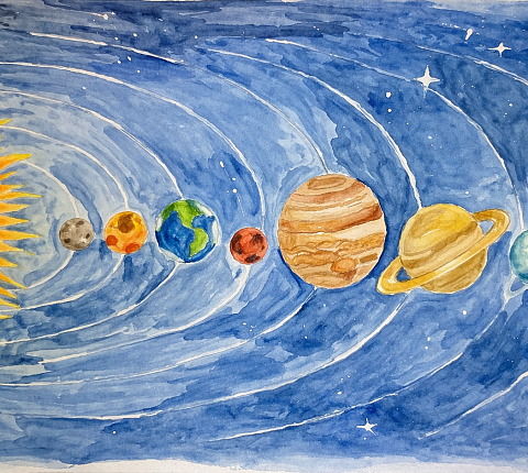 В ГНЦ ФМБЦ им. А.И. Бурназяна прошел конкурс детских рисунков «Космическая палитра», приуроченный к «Неделе космоса»